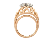 Jewellery - RING, 18K rose gold/platinum - View 3