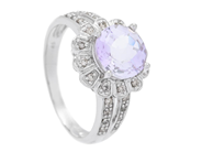 Jewellery, CLUSTER RING, 14K white gold, in auction: Classic – Saturday 25 April