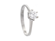 Jewellery, SOLITAIRE RING, 18K white gold, in auction: Lilla jewellery – Tuesday 21 April