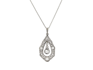 Jewellery, NECKLACE, 18K vitguld/platina, in auction: Lilla jewellery – Tuesday 21 April
