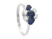 Jewellery, RING, 14K white gold, in auction: Lilla jewellery – Tuesday 21 April