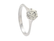 Jewellery - SOLITAIRE RING, 18K white gold - View 1