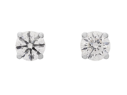 Jewellery - SOLITAIRE EARRINGS, 18K white gold - View 1