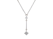 Jewellery, PENDANT/CHAIN, 18K white gold, in auction: Lilla jewellery – Tuesday 21 April
