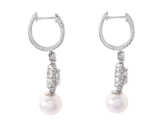Jewellery - PÄRLÖRHÄNGEN,18K white gold, cultured pearls - View 2