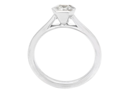 Jewellery - SOLITAIRE RING, 18K white gold - View 2