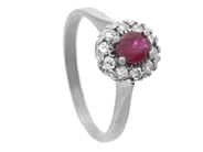 Jewellery, CLUSTER RING, 18K white gold, in auction: Classic – Saturday 25 April