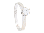 Jewellery - SOLITAIRE RING, 18K white gold - View 1