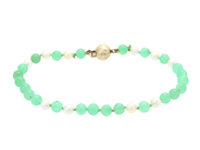 Jewellery, BRACELET, beads of chrysopras, in auction: Lilla jewellery – Tuesday 5 May