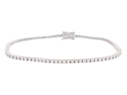 Jewellery - TENNIS BRACELET, 18K rhodium plated gold - View 1