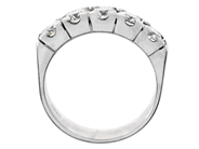 Jewellery - ETERNITY RING ,18K white gold, 5 brilliant cut diamonds 1,00 ctw according to engraving - View 2