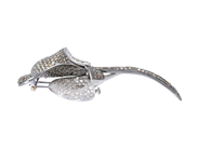 Jewellery - BROOCH, 18K white gold - View 2