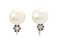 Jewellery - PEARL EARRINGS, 18K white gold - View 1