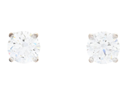 Jewellery - SOLITAIRE EARRINGS, 18K white gold - View 1