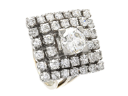Jewellery, RING, 18K white gold/platinum, in auction: Classic – Saturday 16 May
