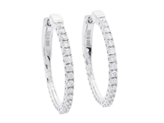 Jewellery - HOOP EARRINGS, 18K white gold - View 1