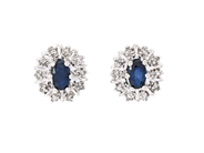 Jewellery - CLUSTER EARRINGS, 18K white gold - View 1