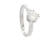 Jewellery, SOLITAIRE RING, 18K white gold, in auction: Classic – Saturday 25 April