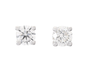 Jewellery, SOLITAIRE EARRINGS, 18K white gold, in auction: Lilla jewellery – Tuesday 5 May