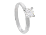 Jewellery - SOLITAIRE RING, platinum - View 1