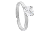 Jewellery - SOLITAIRE RING, platinum - View 1