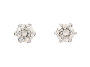 Jewellery, SOLITAIRE DIAMOND EARRING, 18K white gold, in auction: Lilla jewellery – Tuesday 5 May