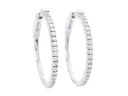Jewellery - HOOP EARRINGS, 18K white gold - View 1