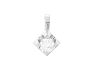 Jewellery - SOLITAIRE PENDANT, 18K white gold - View 1