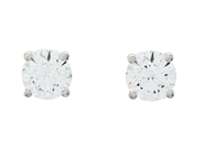 Jewellery - SOLITAIRE EARRINGS, 18K white gold - View 1