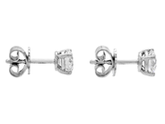Jewellery - SOLITAIRE EARRINGS, 18K white gold - View 2