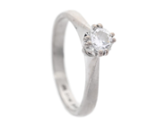 Jewellery, SOLITAIRE RING, 18K white gold, in auction: Lilla jewellery – Tuesday 5 May