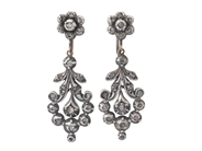 Jewellery, EARRINGS, silver. rose cut diamonds, in auction: Classic – Saturday 16 May