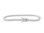 Jewellery - TENNIS BRACELET, 18K white gold - View 2
