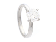 Jewellery - SOLITAIRE RING, platinum - View 1