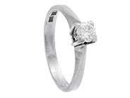 Jewellery - SOLITAIRE RING, 18K white gold - View 1