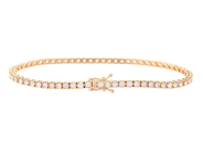Jewellery - TENNIS BRACELET, 18K gold - View 2