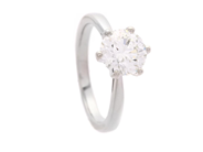 Jewellery, SOLITAIRE RING, 18K white gold, in auction: Classic – Saturday 16 May