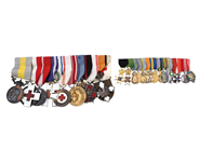 Medals, 2 MOUNTED MEDALS, silver / bronze / 18K gold, in auction: General – Tuesday 12 May