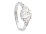 Jewellery - SOLITAIRE RING, platinum - View 1