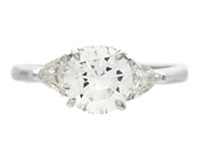 Jewellery - SOLITAIRE RING, platinum - View 3