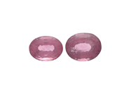 Gemstones - 2 PINK SPINELS, oval cut - View 1