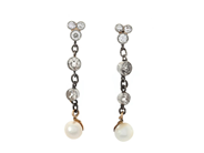 Jewellery, EARRINGS, 18K guld/platina/silver, in auction: Classic – Saturday 16 May