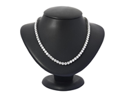 Jewellery - RIVIERE NECKLACE, 18K white gold - View 6