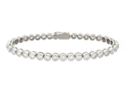 Jewellery, TENNIS BRACELET, 18K white gold, in auction: Important jewellery – Saturday 13 June