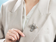 Jewellery - BROOCH, silver/18K gold - View 9