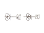 Jewellery - SOLITAIRE EARRINGS, 18K white gold - View 2