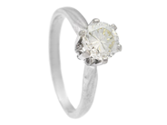 Jewellery, SOLITAIRE RING, 18K white gold, in auction: Classic – Saturday 16 May