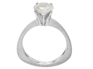 Jewellery - SOLITAIRE RING, 18K white gold - View 2