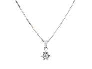 Jewellery - PENDANT WITH CHAIN, 18K white gold - View 1