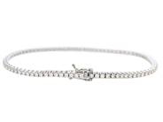 Jewellery - TENNIS BRACELET, 18K white gold - View 2